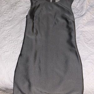 Emmanuel Ungaro Petite sz2 shiny shimmery gray sheath